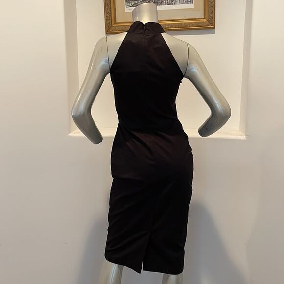 Wolf & Whistle London Halter Sheath Dress Red Jacquard size - Picture 11 of 11